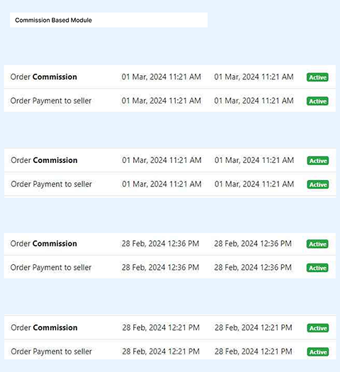 Commission-based module